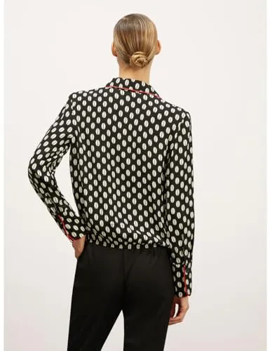 Motivi Hemdbluse bedruckt mit Überkreuzung Krepp