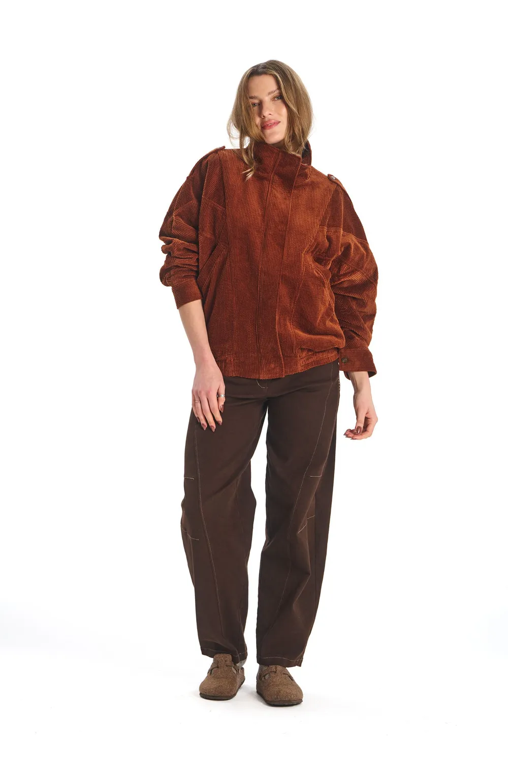 Komodo Hattie Jacke Chestnut Bio-Baumwoll Cord