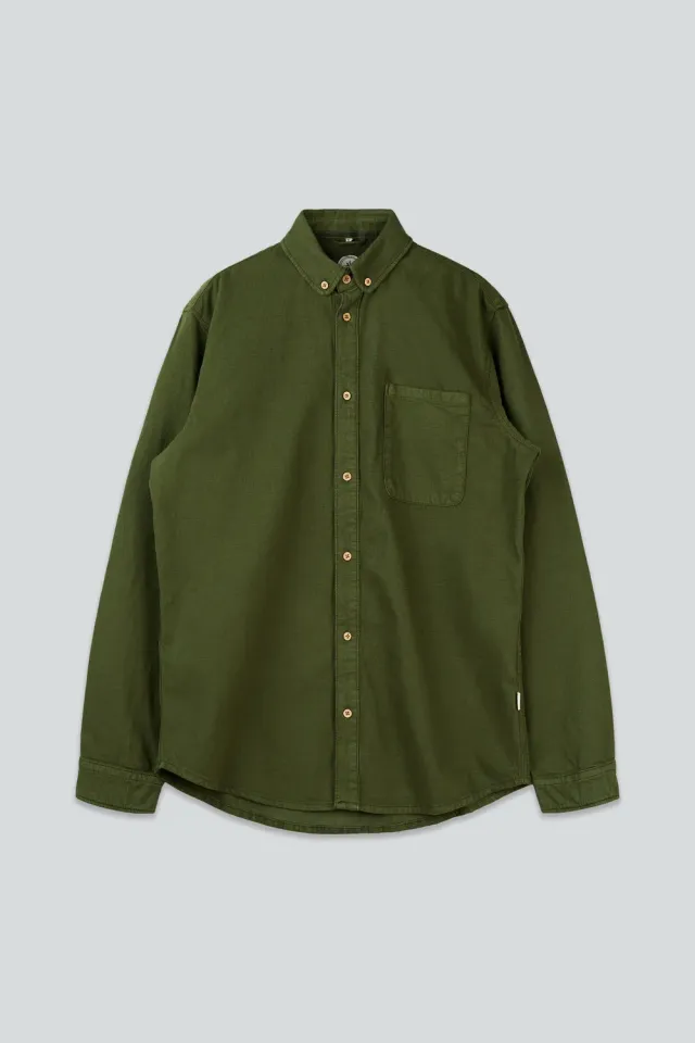 LAKOR Bedford Courd Hemd Rifle Green Cord