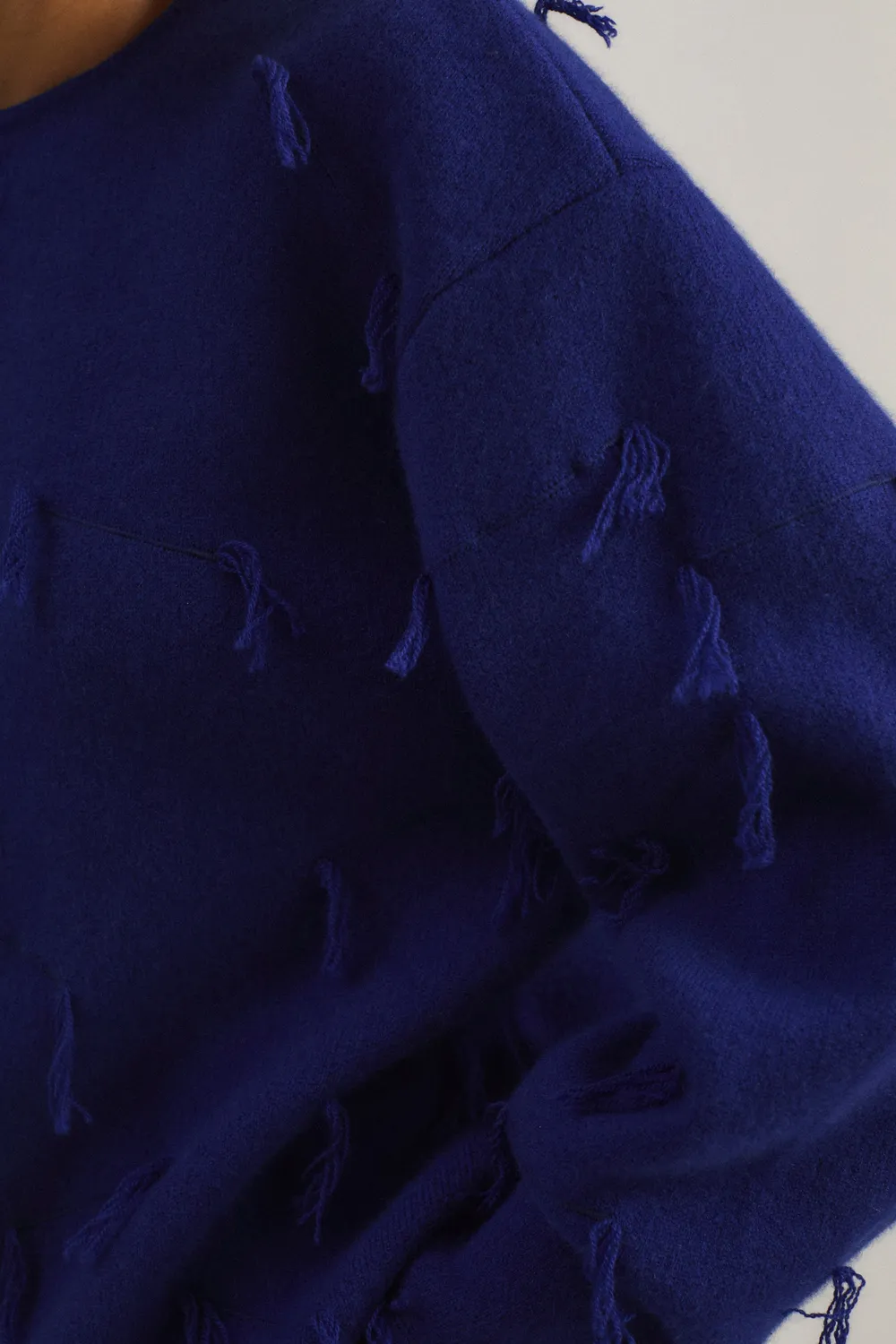 Oyuna Kulan Pullover Ink mit Fransen