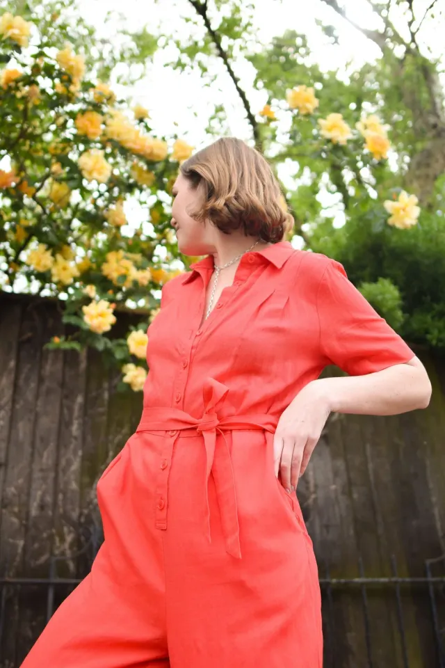 KOMODO AMARIE Jumpsuit Coral Tencel Damen Gr.38