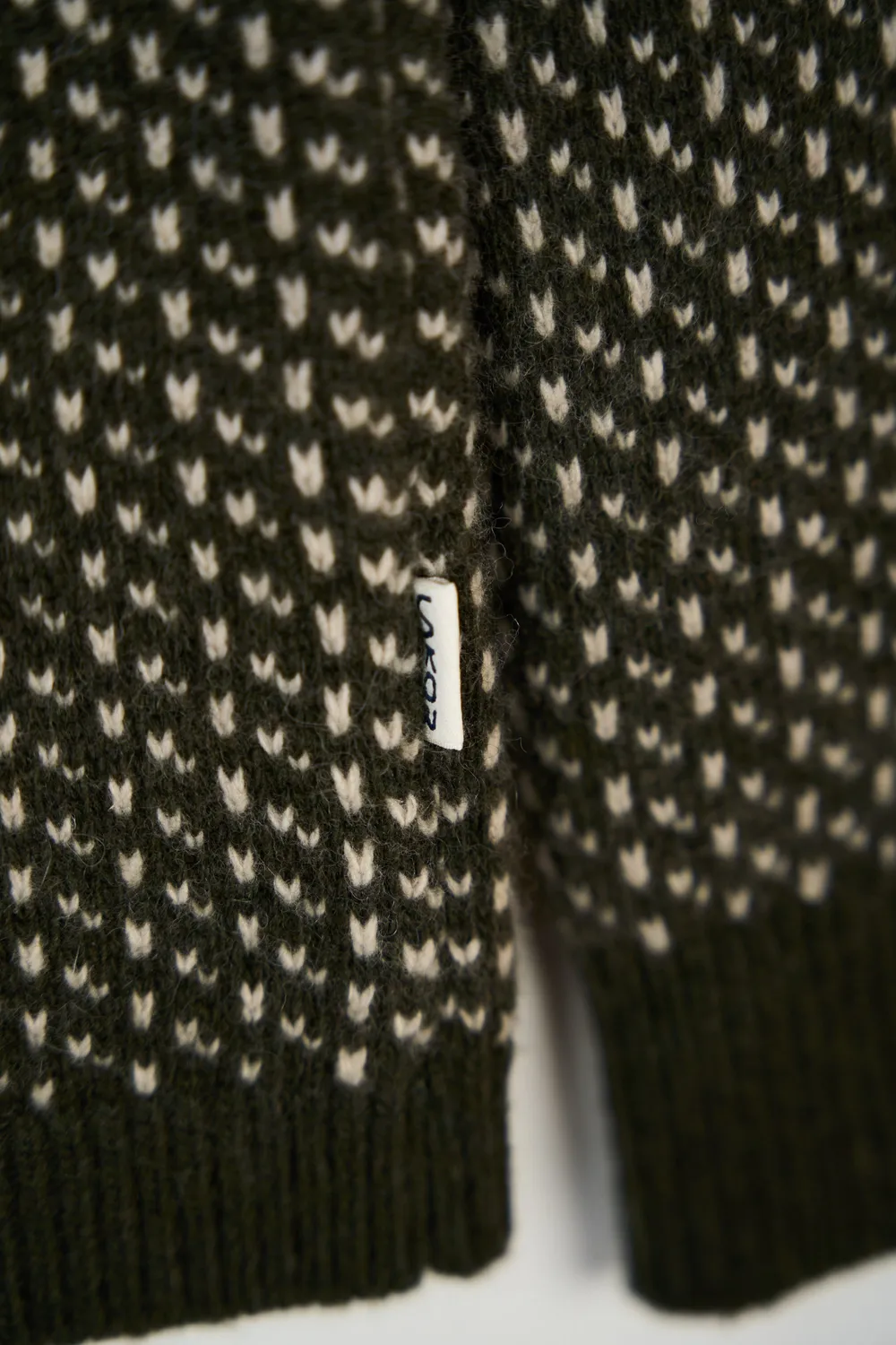 LAKOR Jysk Knit Strickpullover Army Lammwolle