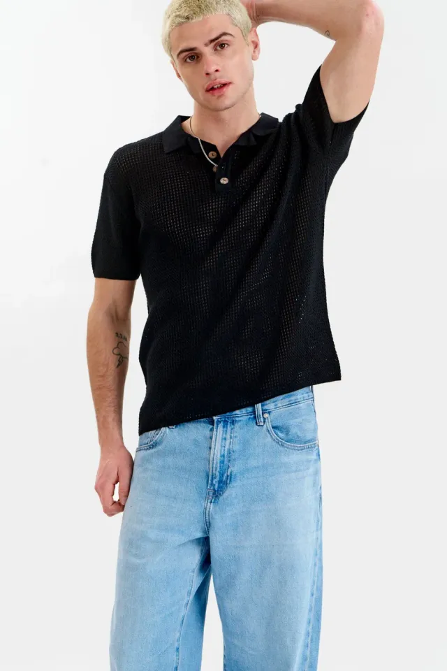 Komodo Oliver Polo Schwarz Bio-Baumwolle