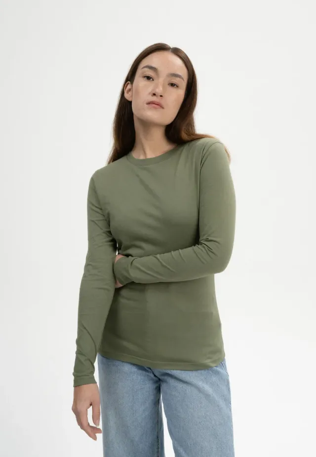 MELA DHIVYA Langarmshirt schwarz M Bio-Baumwolle
