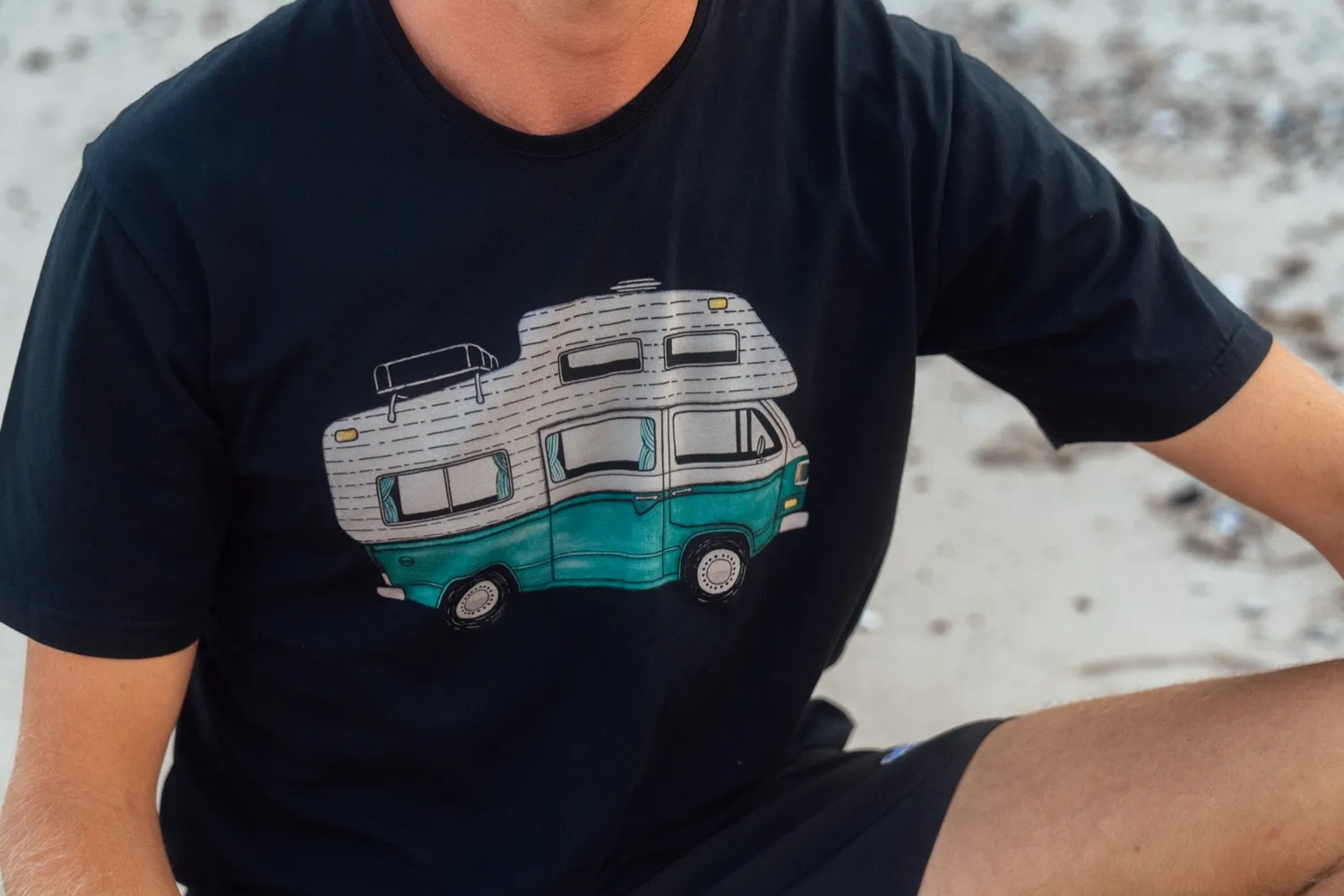 LAKOR Forest Camper T-Shirt Moonless Night Bio-Baumwolle