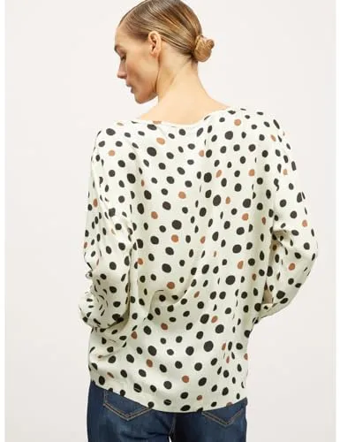 Motivi Bluse Satin Punktmuster Spring Summer 24