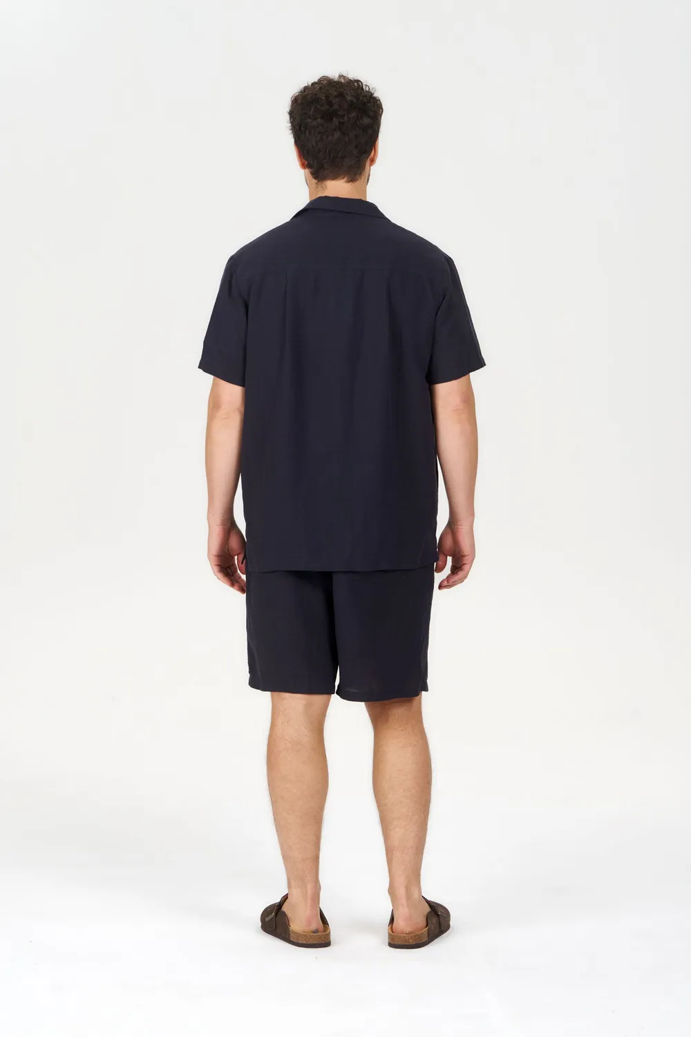Komodo Loyle Hemd Navy Tencel-Leinen Herren