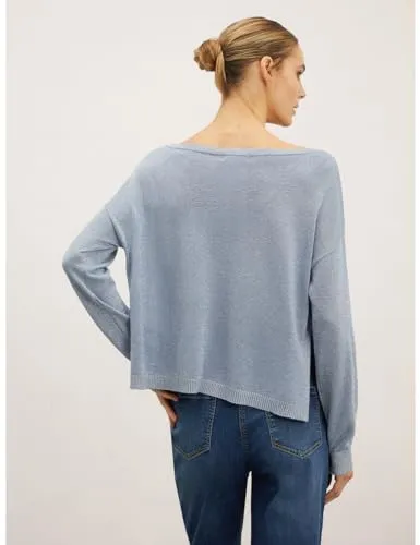 Motivi Oversize-Lurex-Pullover Pullover Viskose Glitzer