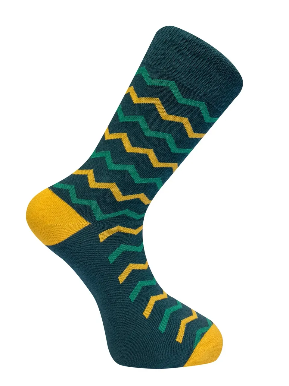 Komodo Zig Zag Socken Teal aus Bio-Baumwolle