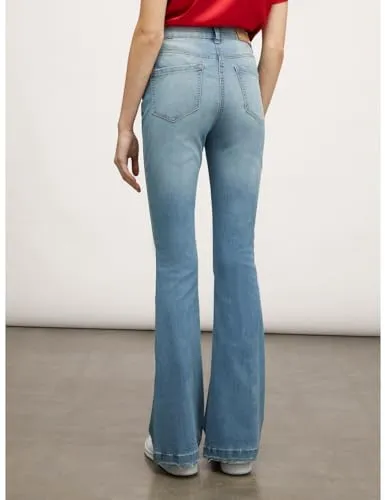 Motivi Elle Flare-Jeans hellblau High Waist