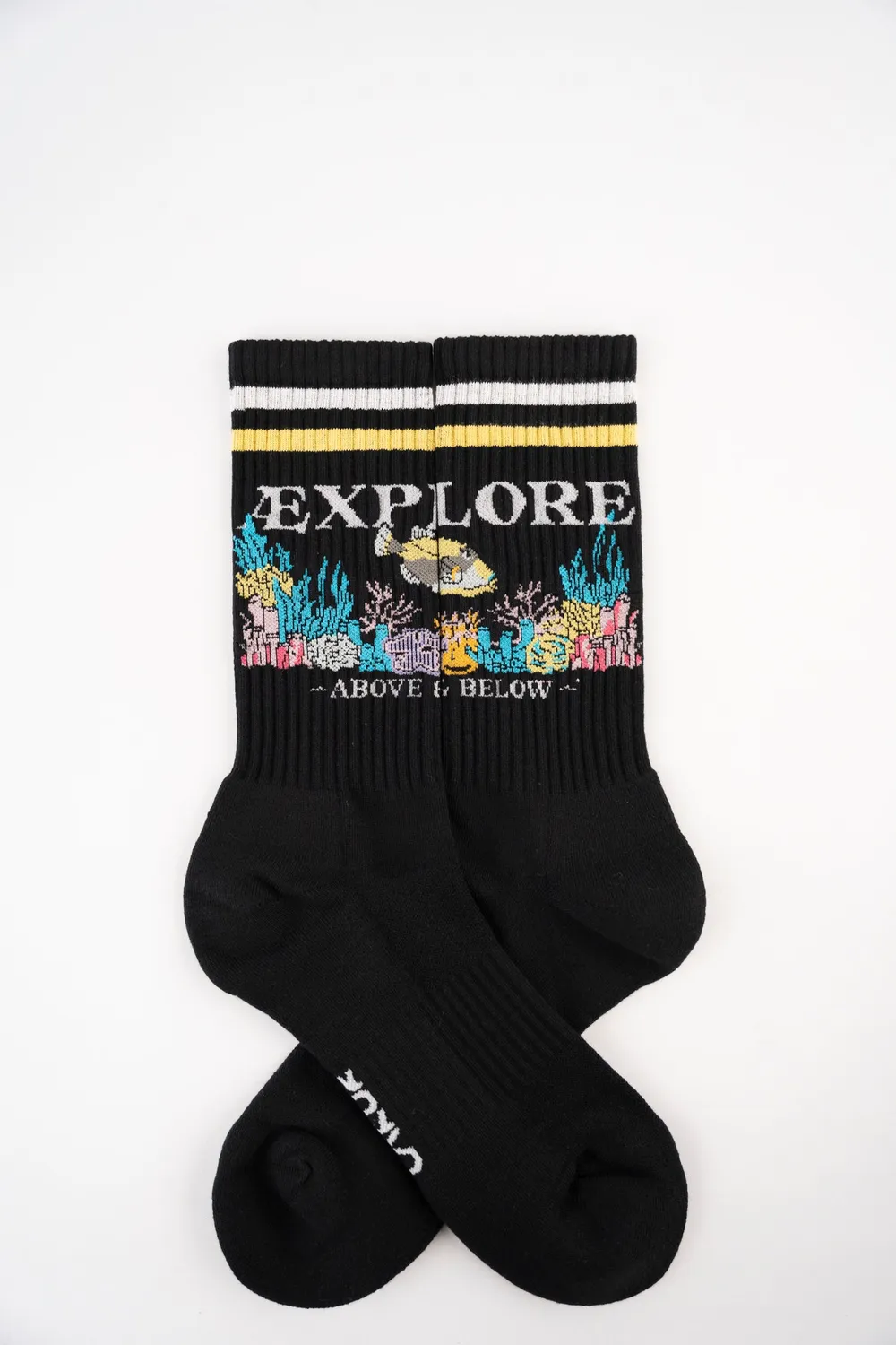 LAKOR Above Below Tennissocken Schwarz Bio-Baumwolle