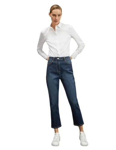 Motivi Bella Relaxed-Fit Jeans mittelblau hohe Taille