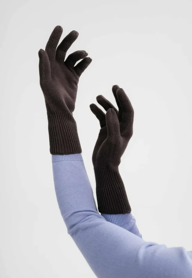 MELA RISHI Strick Handschuhe aus Bio-Baumwolle weich