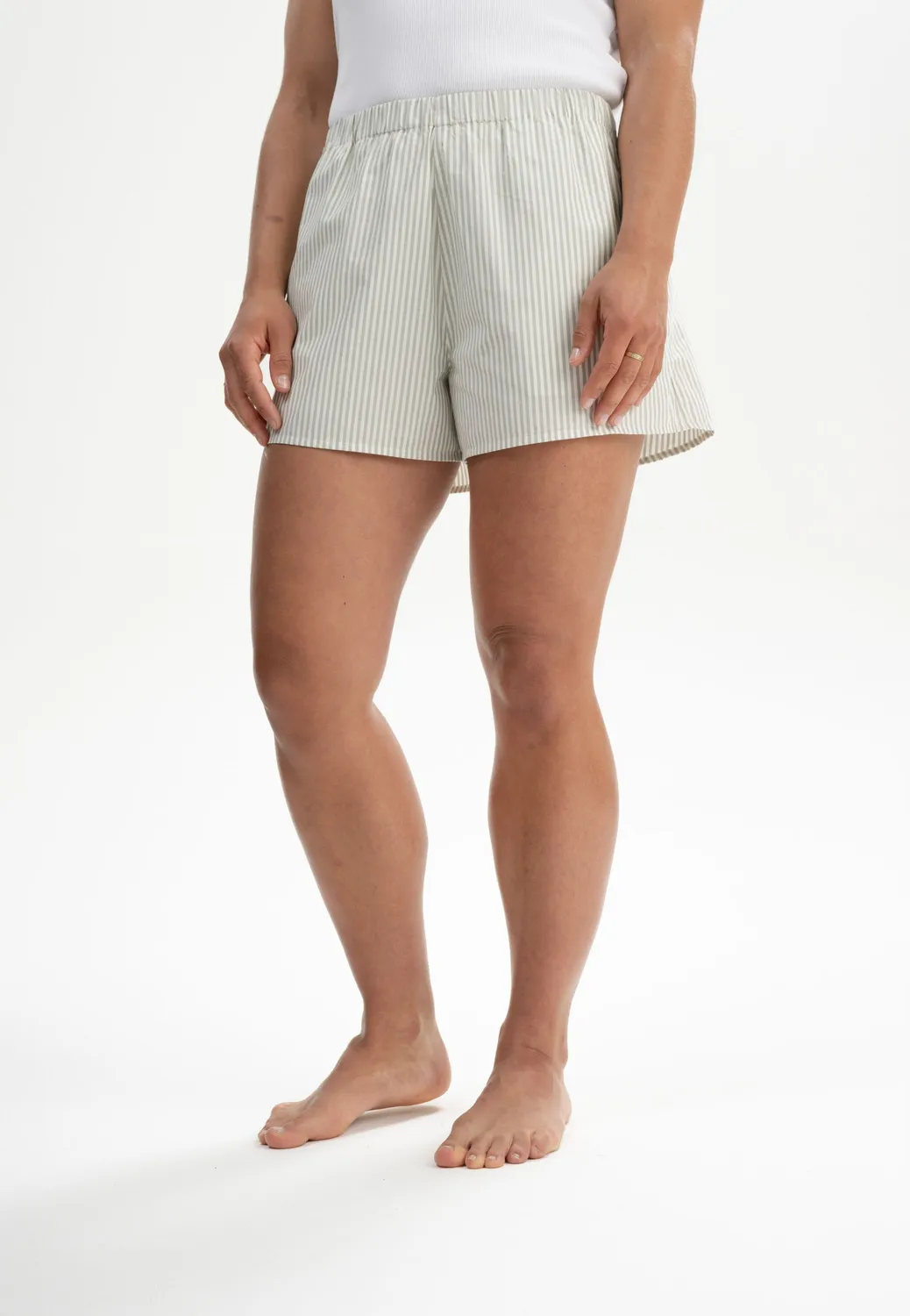 MELA Vanika Pyjama-Shorts cloudy blue Perkal Bio-Baumwolle