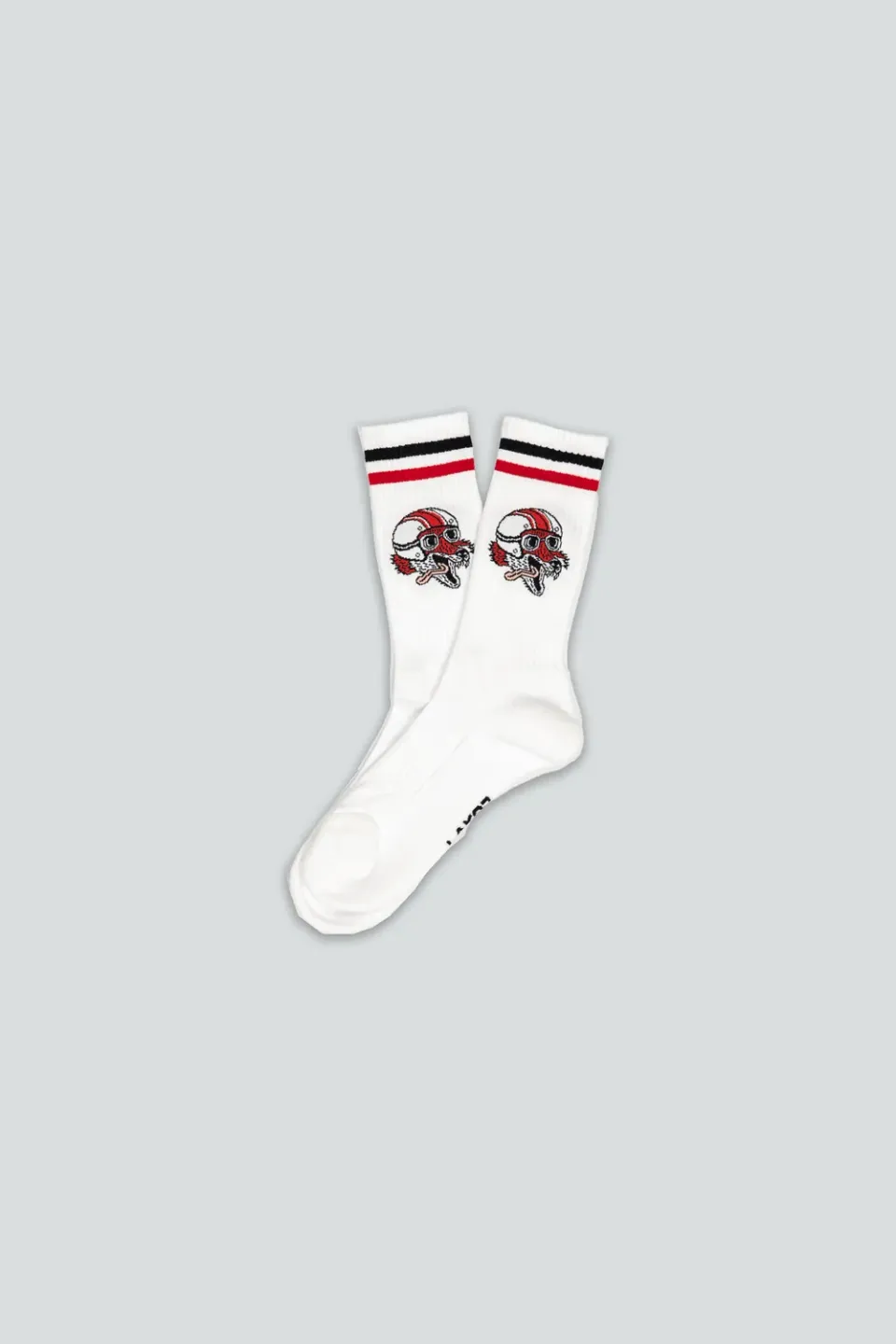 LAKOR Roadkill Tennissocken Weiß Bio-Baumwolle