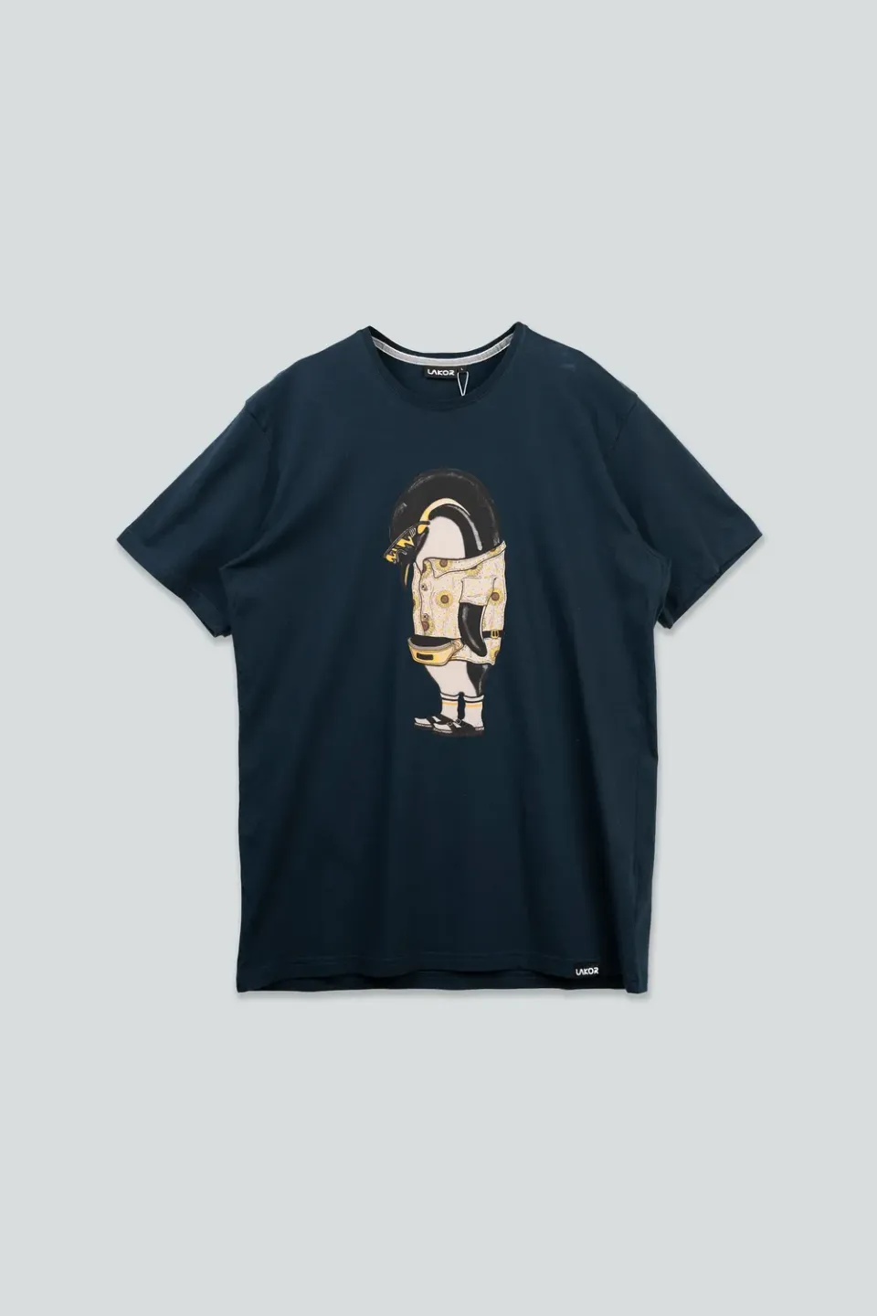 LAKOR Pilgrim Penguin T-Shirt Blueberry Bio-Baumwolle