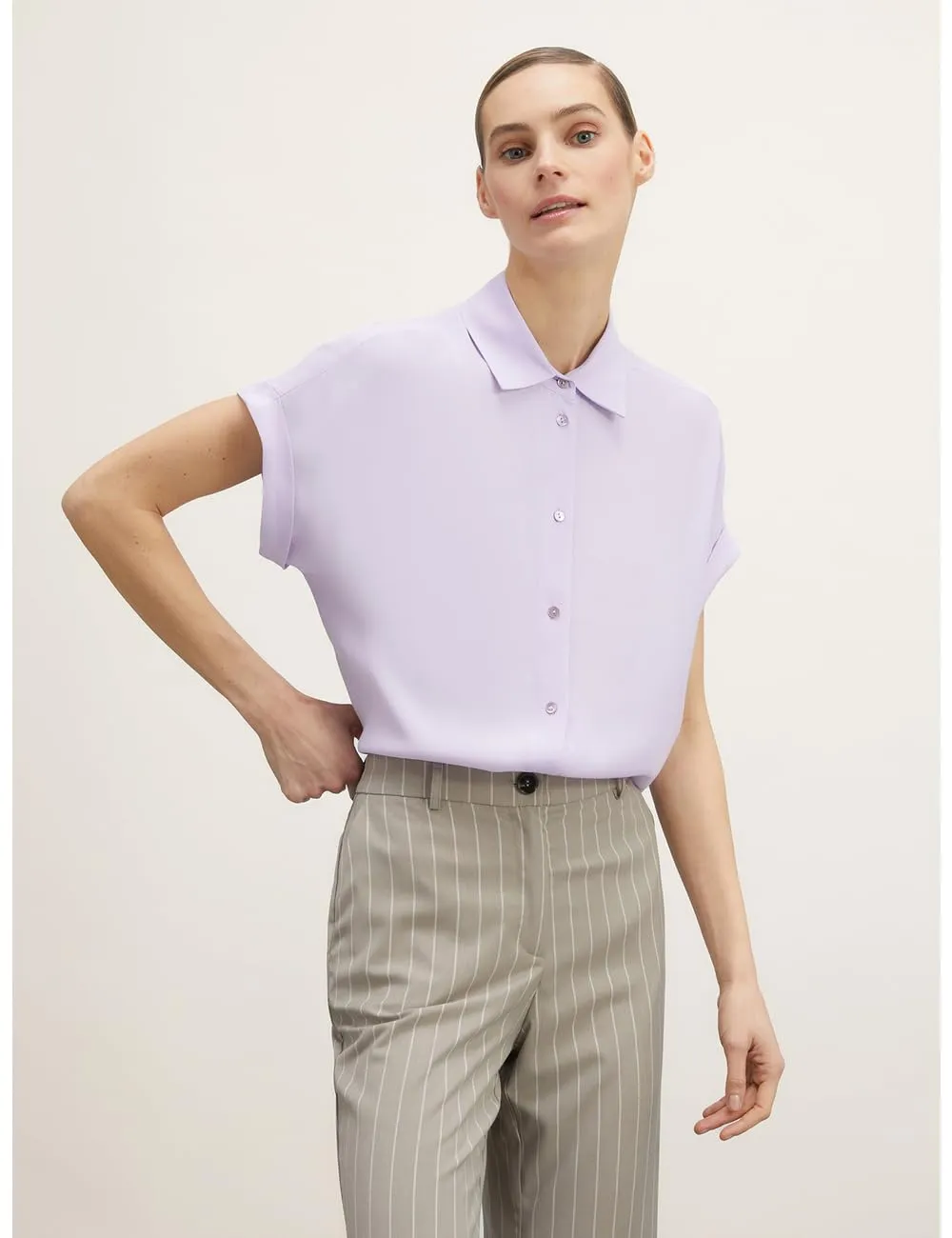Motivi Hemdbluse mit Kimonoärmeln Viskose-Krepp