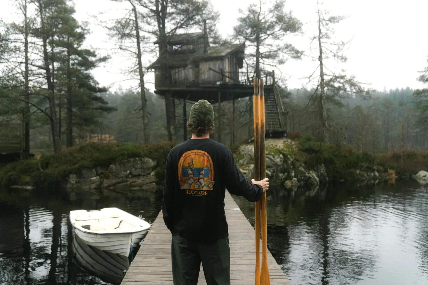 LAKOR Room with a View Boxfit Langarmshirt Moonless Night
