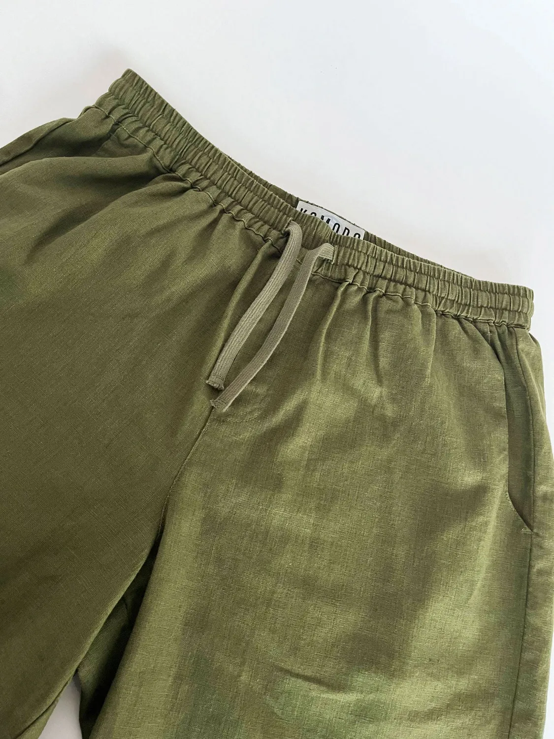 KOMODO JERRY Shorts Herren Khaki Leinen Bio-Baumwolle