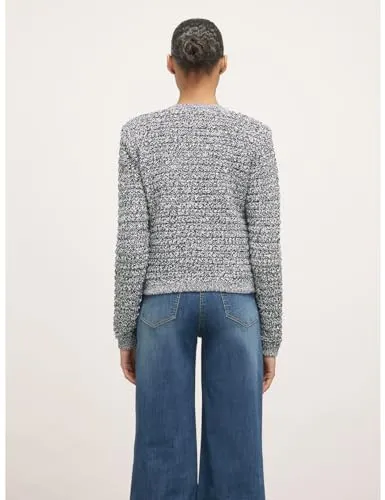 Motivi Kurzer Bouclé-Cardigan Jacke Baumwollmix