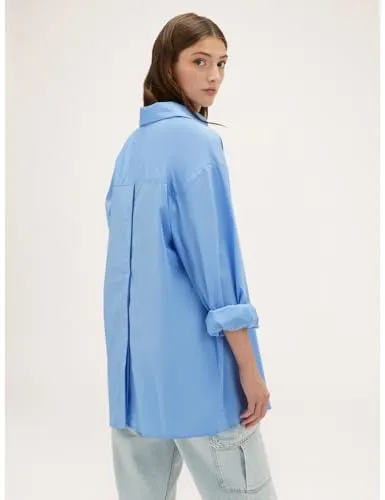 Motivi Oversize-Hemdbluse Popeline Baumwolle