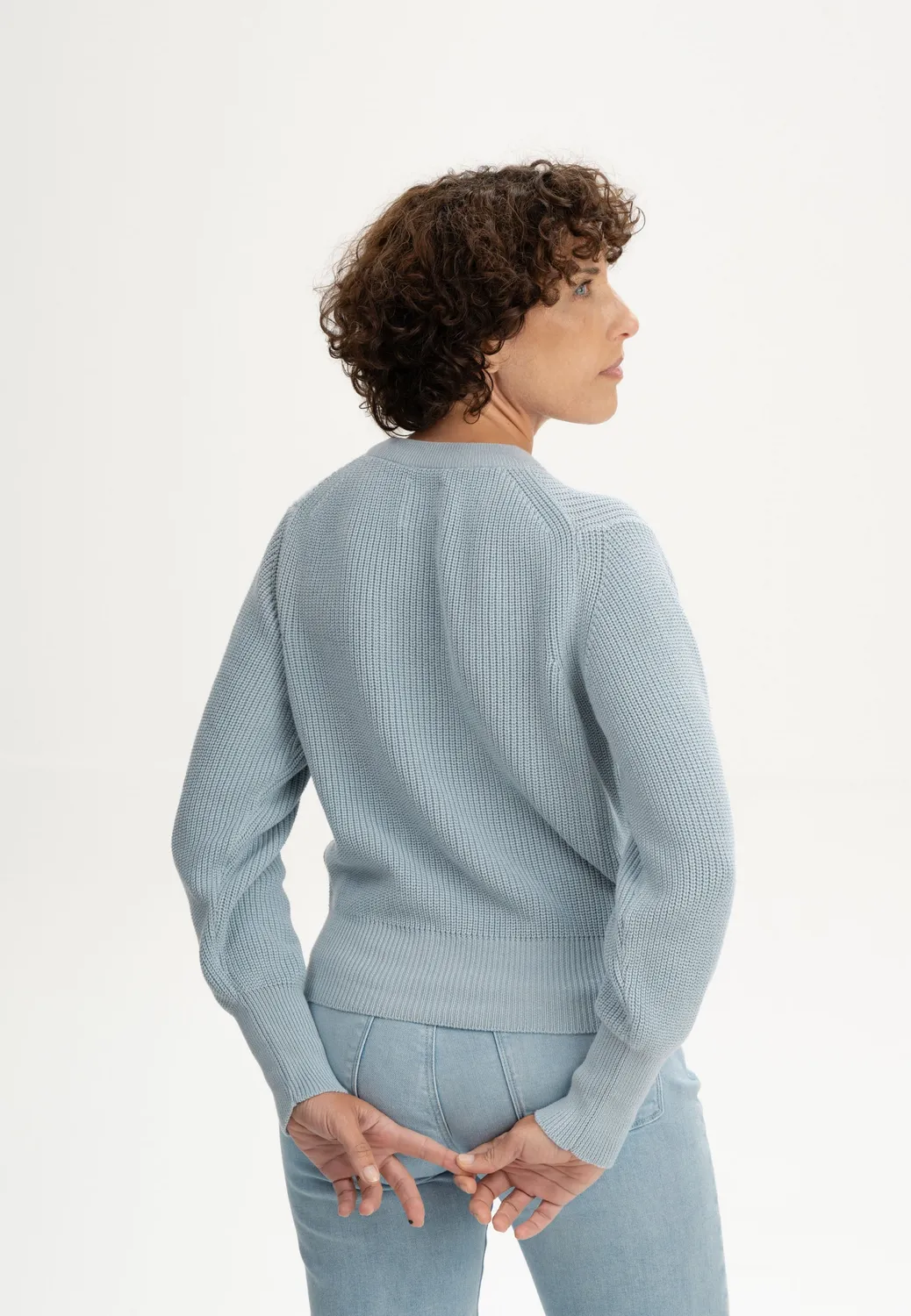 MELA GAURI Strickpullover schwarz aus Fairtrade-Baumwolle