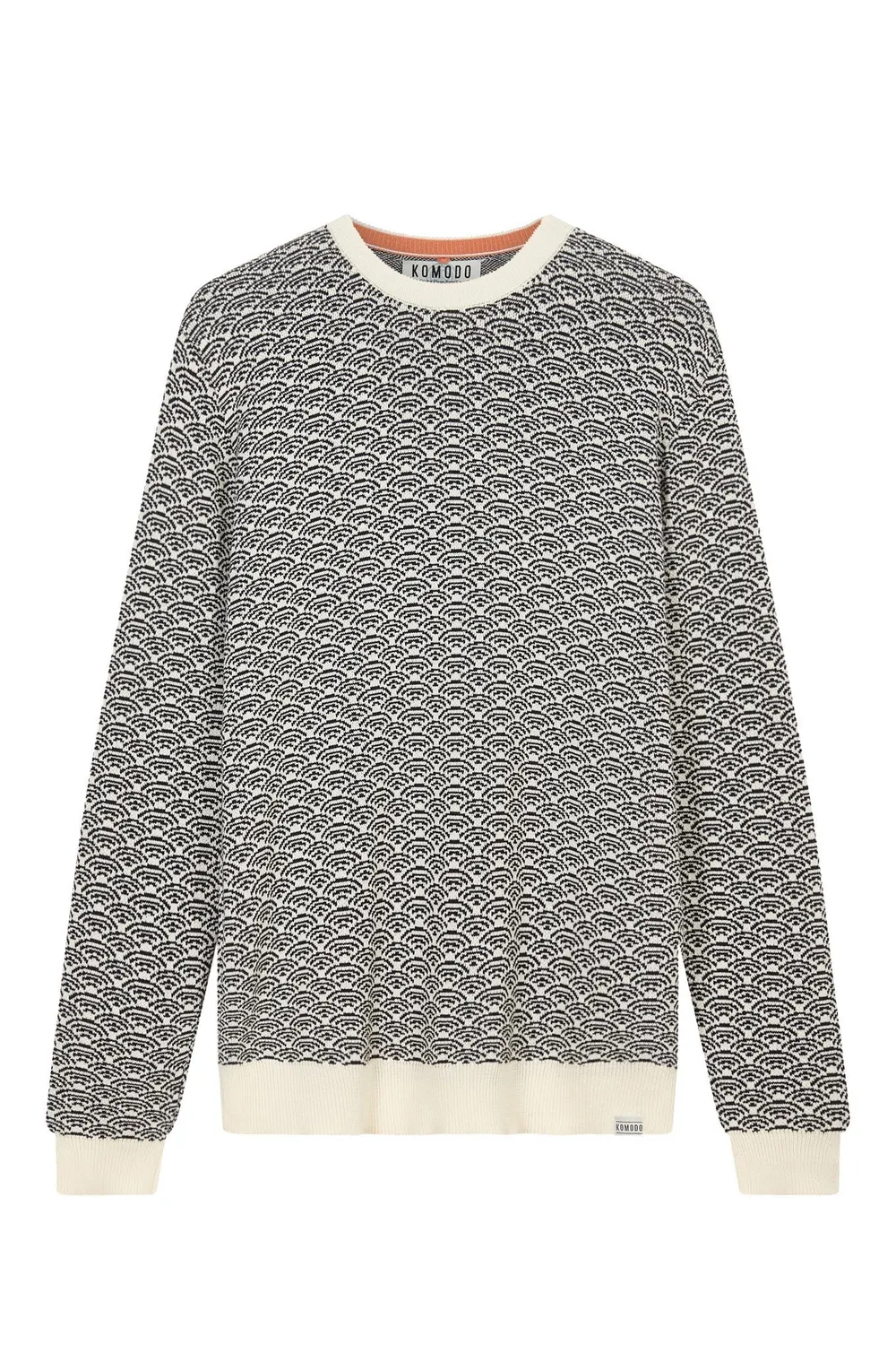 KOMODO HAKKU Pullover Off White Bio-Baumwolle Regular Fit