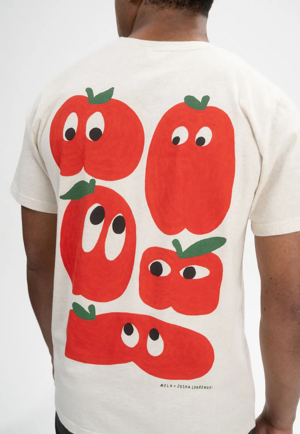 MELA Josha Artist Edition T-Shirt cream melange M Bio