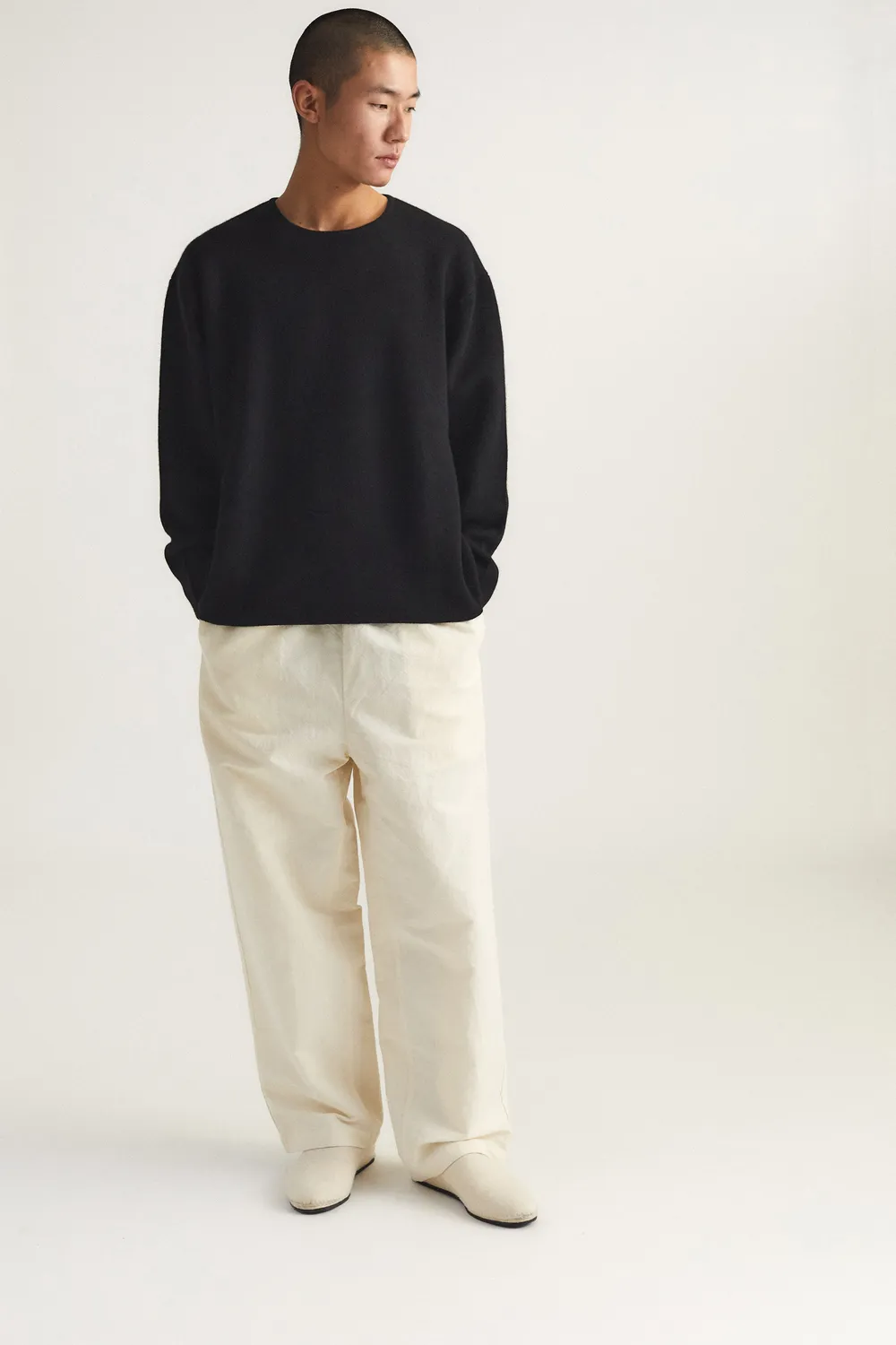 Oyuna Axa Pullover Schwarz Herren Oversize