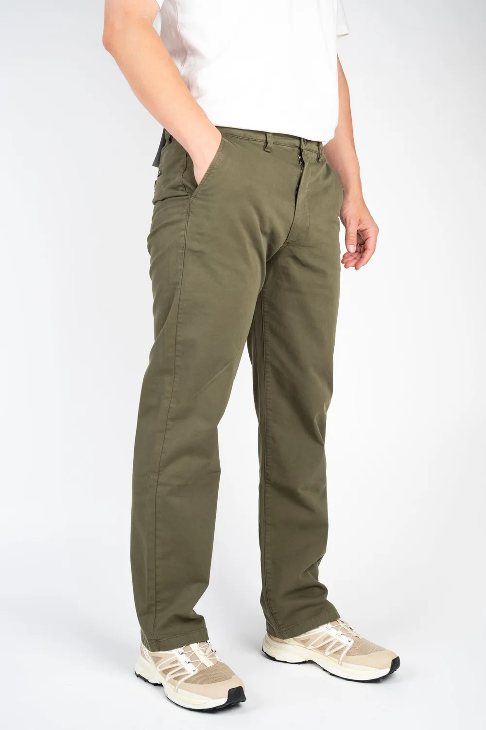 LAKOR Carnage Chino Pants Chinohose Olive Night Bio-Baumwolle