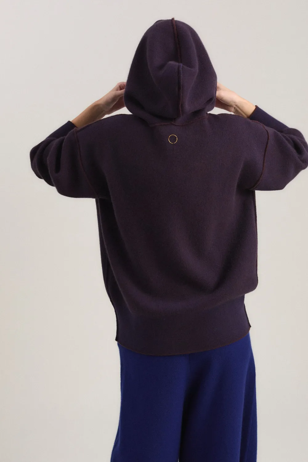 Oyuna Seku Hoodie Carob Ink Cashmere wendbar