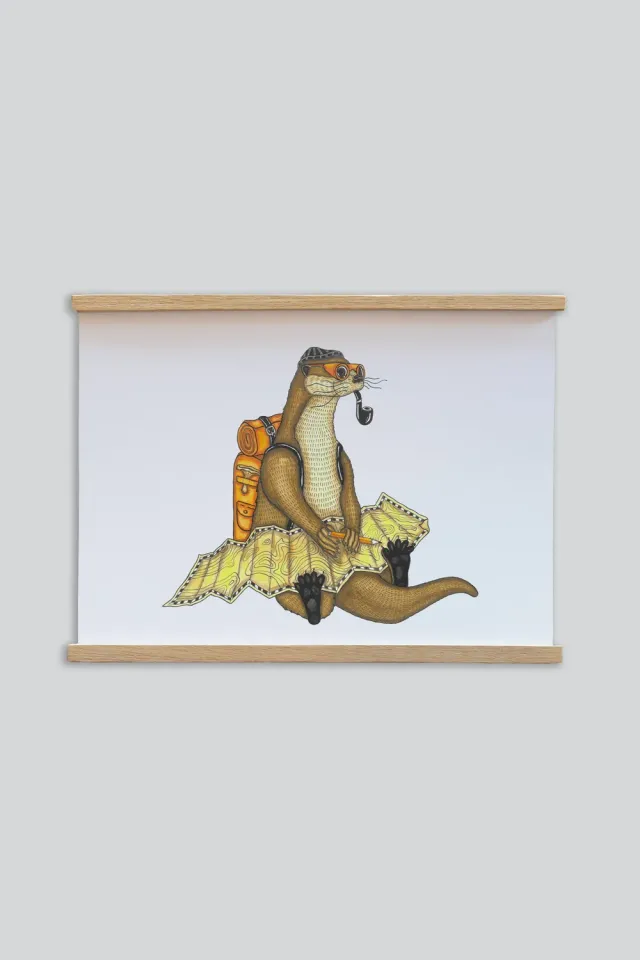 LAKOR The Otter Way White Poster weiß Otter-Motiv