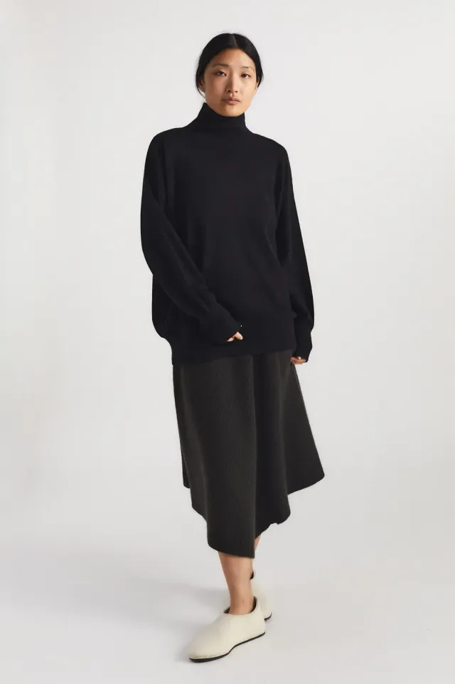 Oyuna Kotto Pullover Schwarz Rollkragen S-L