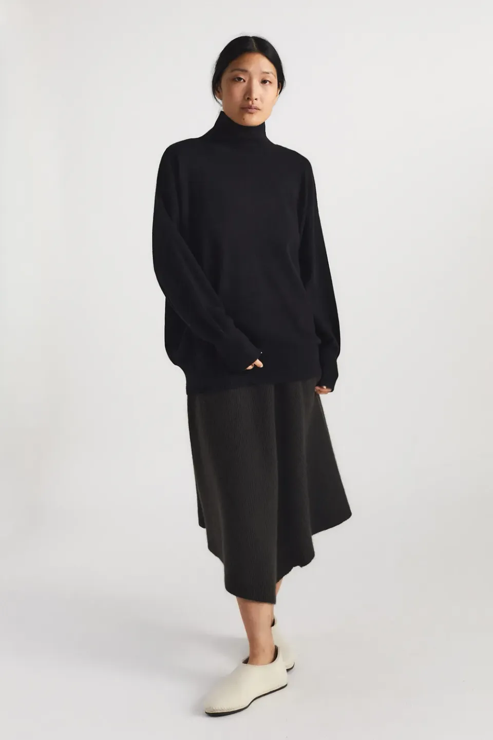 Oyuna Kotto Pullover Schwarz Rollkragen S-L