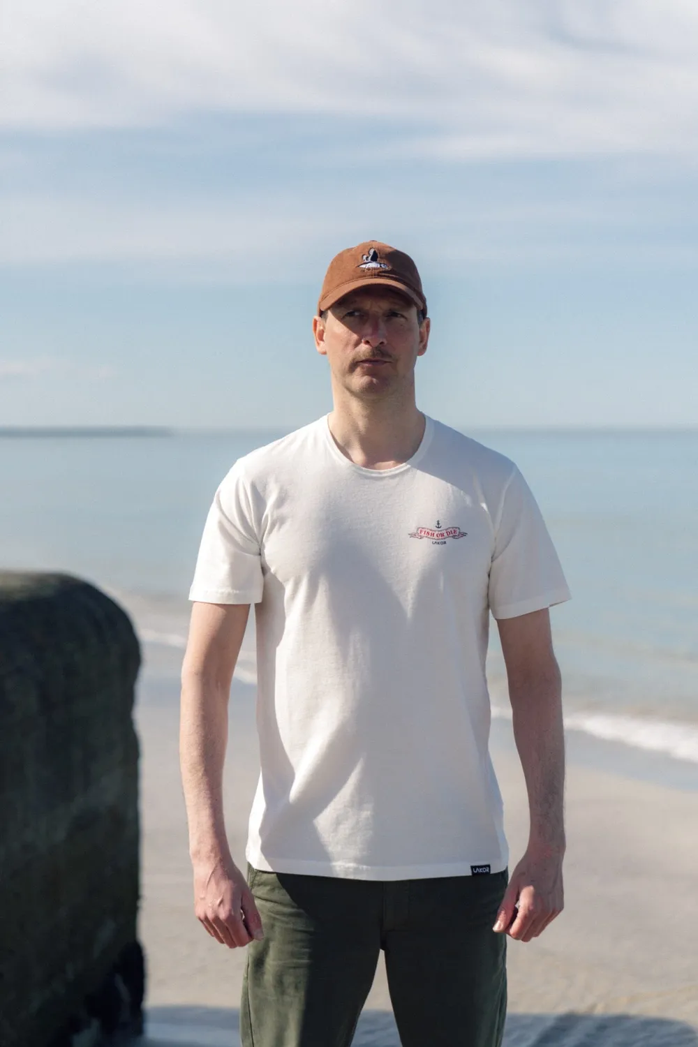 LAKOR The Smoking Salmon Back T-Shirt Star White Bio