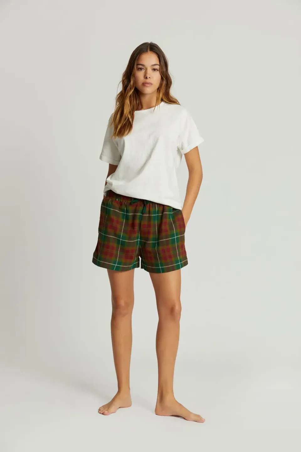 KOMODO Jim Jam Pyjamashorts Grün Bio-Baumwolle
