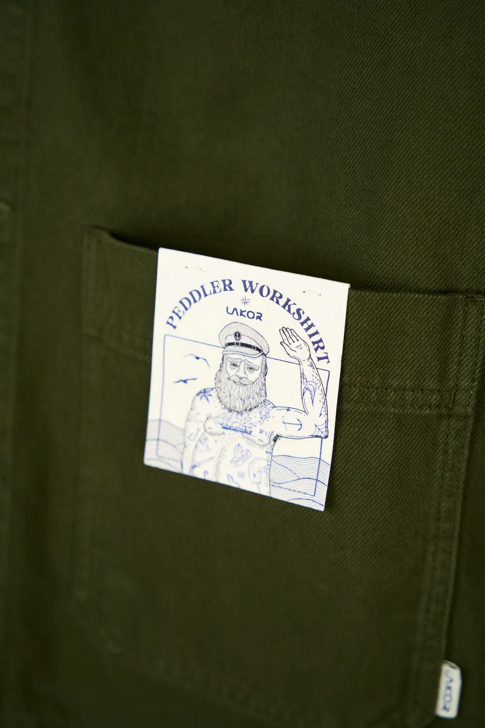 LAKOR Peddler Workshirt Overshirt Grün Bio-Baumwolle