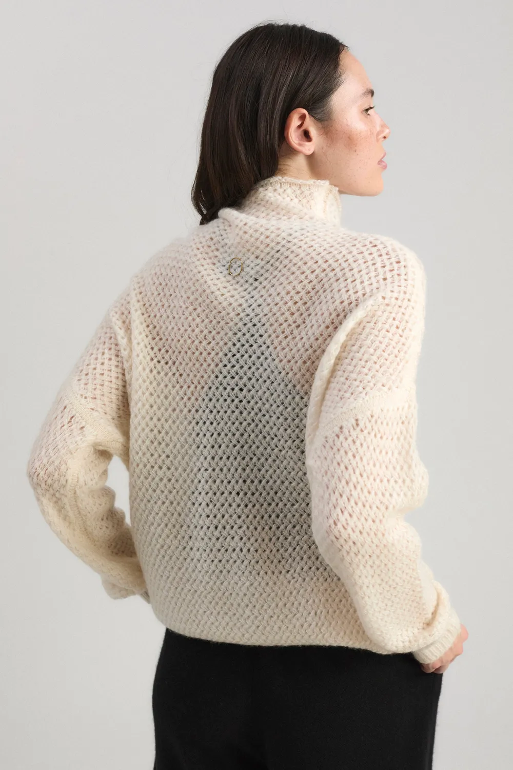 Oyuna Runa Pullover Snow Kaschmir Seide Rollkragen