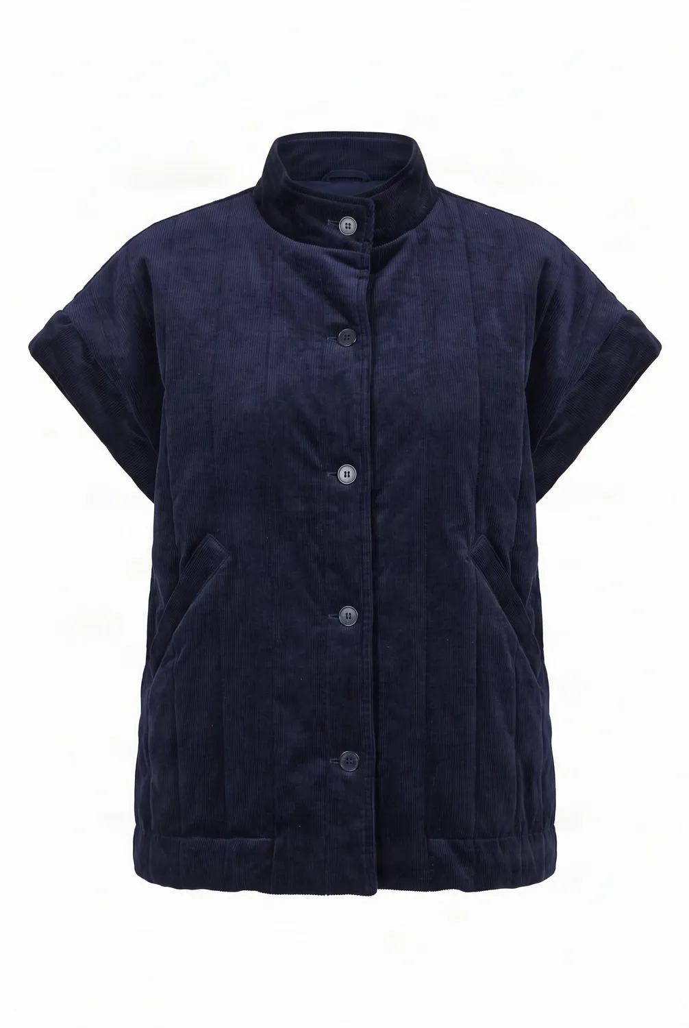 KOMODO DAZE Weste Navy aus Bio-Cord wattiert