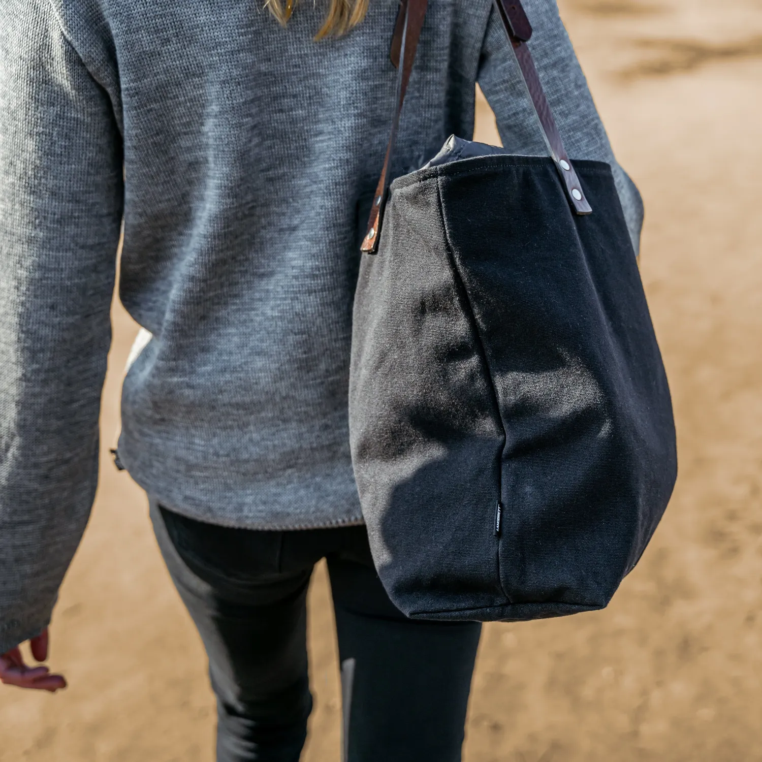 Langbrett Shopper Fischgrat recycelte Baumwolle