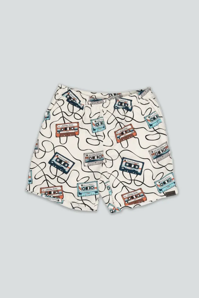 LAKOR Roadtrip Mixtape Shorts Star White Lyocell-Mix