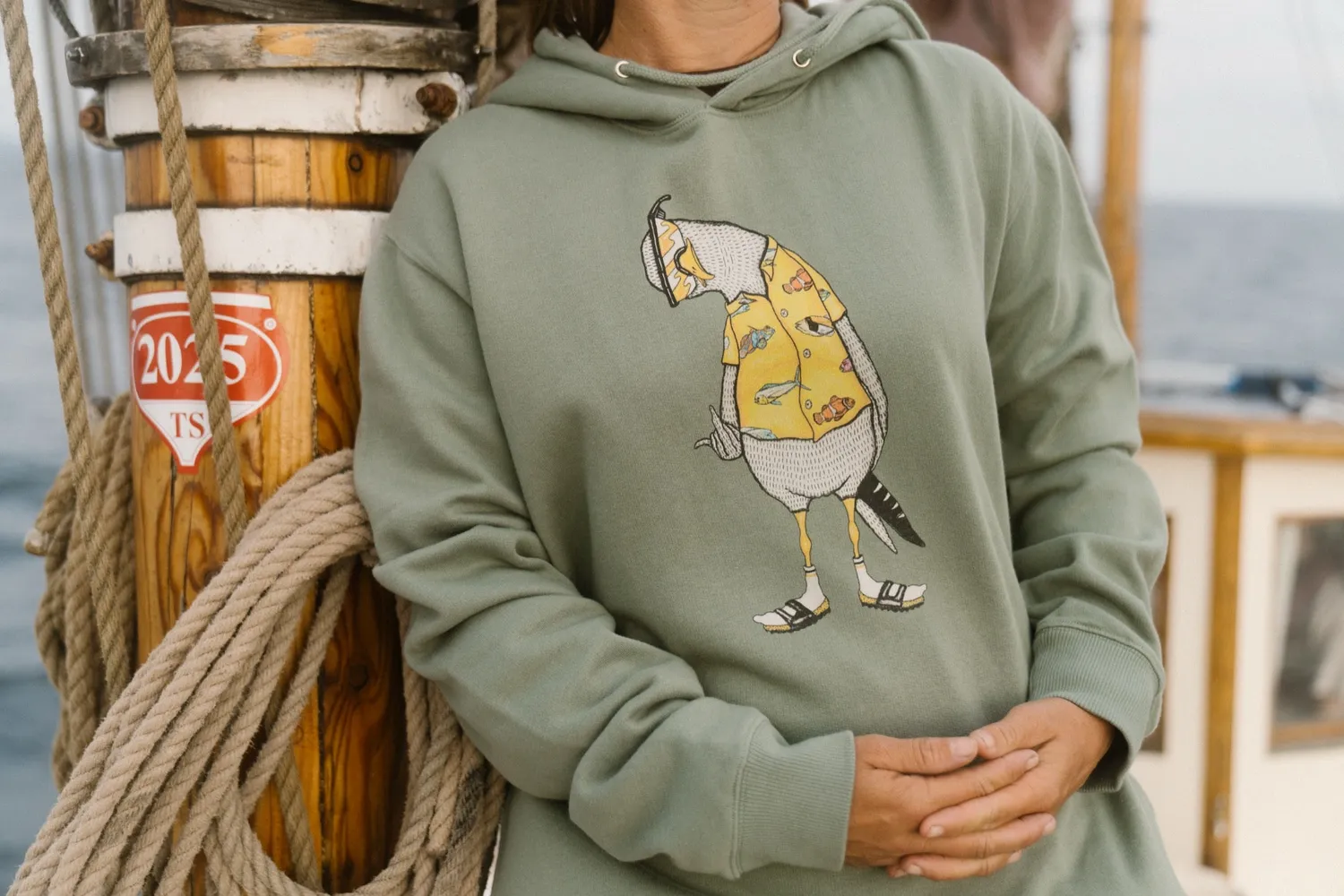 LAKOR Flipping The Bird Hoodie Sea Spray Bio