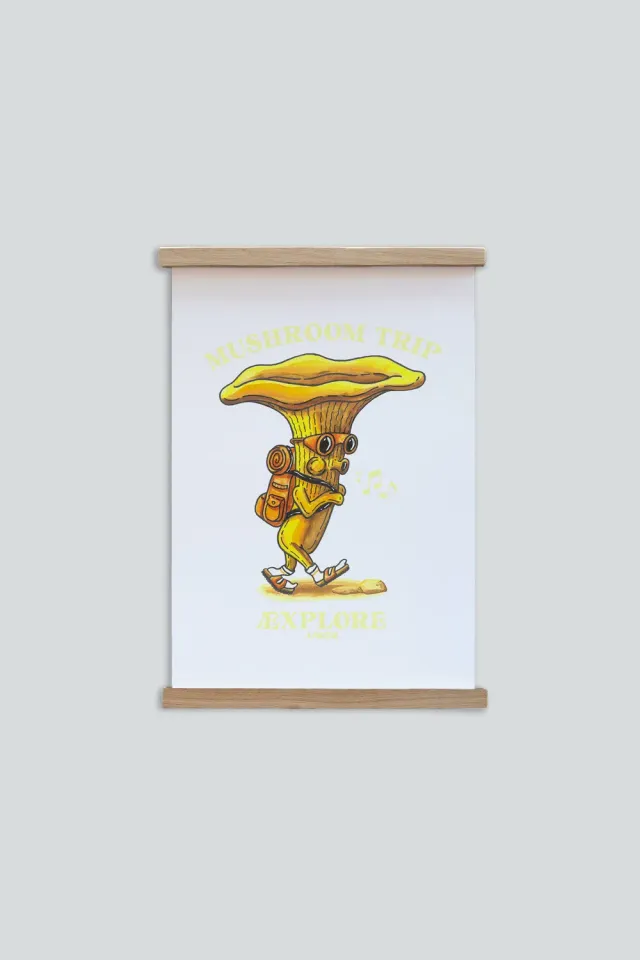 LAKOR Mushroom Trip Plakat White 250g Papier