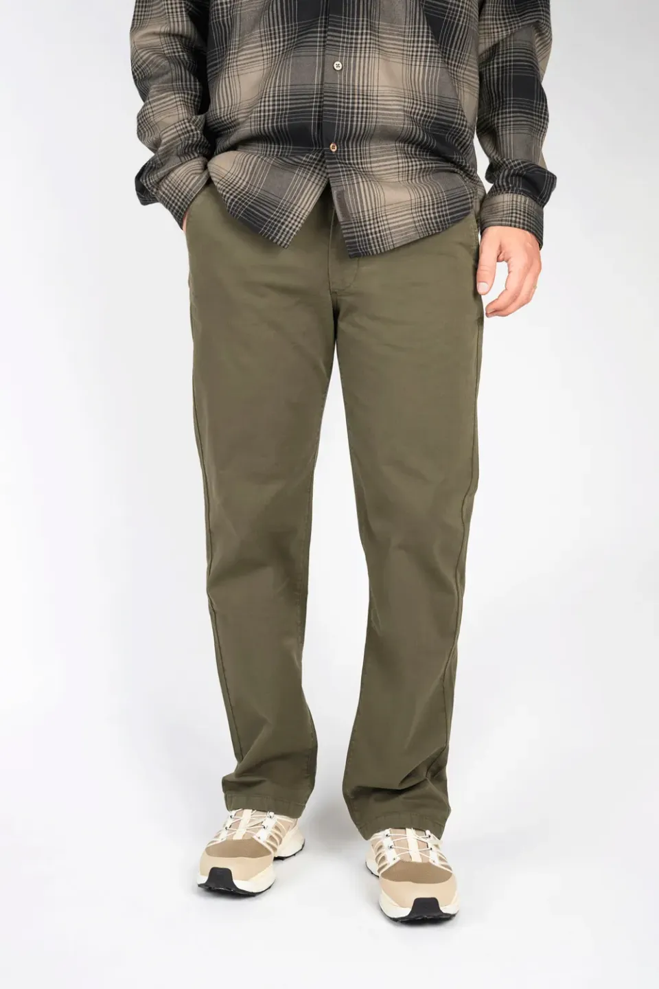 LAKOR Carnage Chino Pants Chinohose Olive Night Bio-Baumwolle