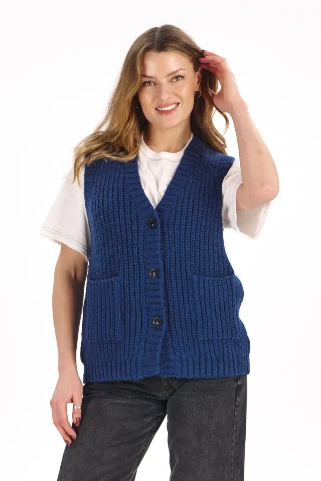 Komodo Rio Weste Navy Lammwolle Damen
