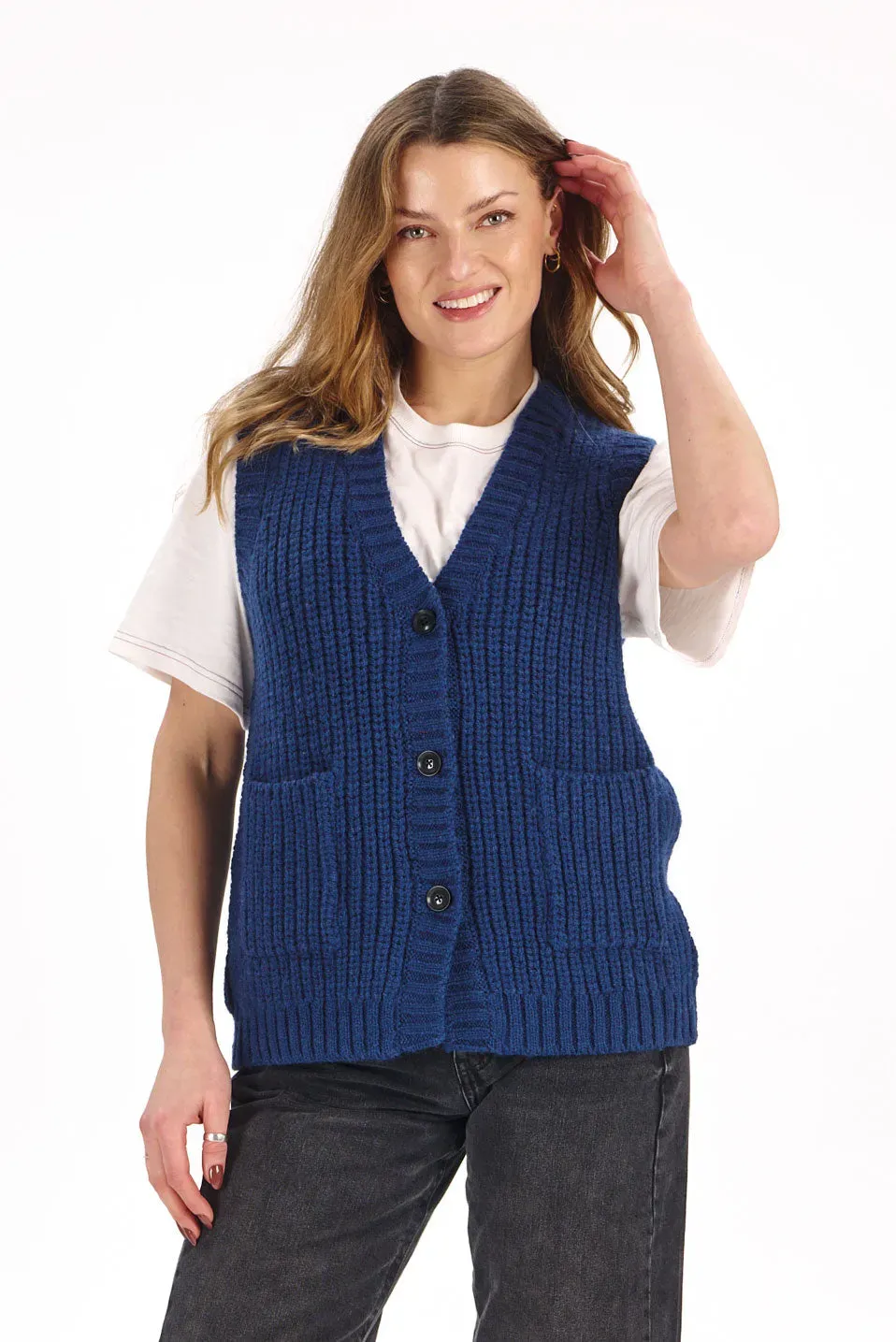 Komodo Rio Weste Navy Lammwolle Damen