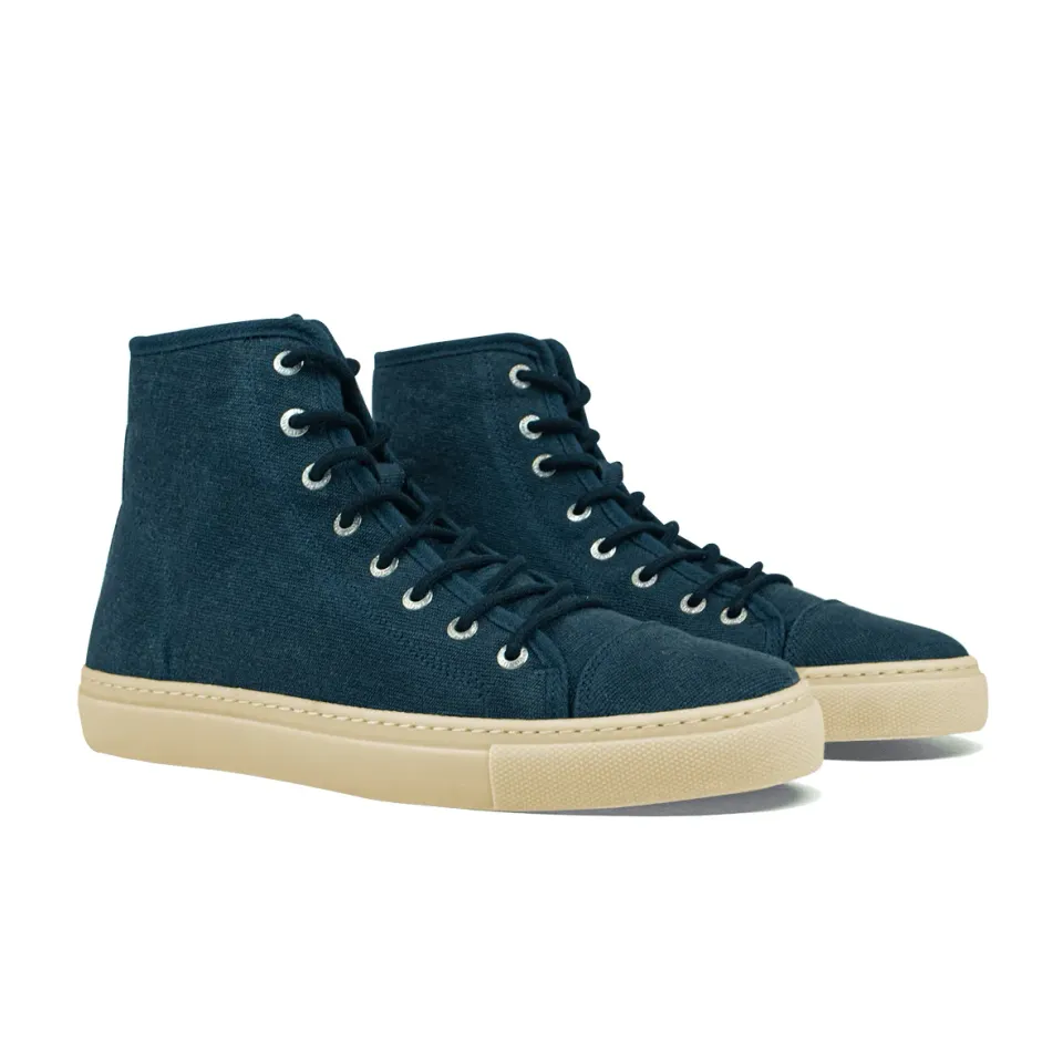 Langbrett GDR Sneaker Baumwolle dunkelblau vegan