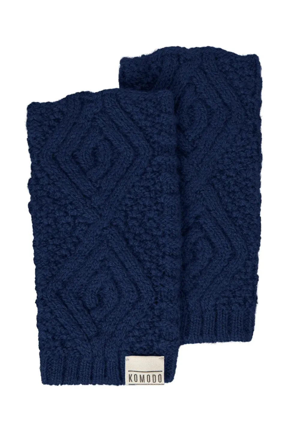 Komodo Lumi Handschuhe Navy Lammwolle handgestrickt