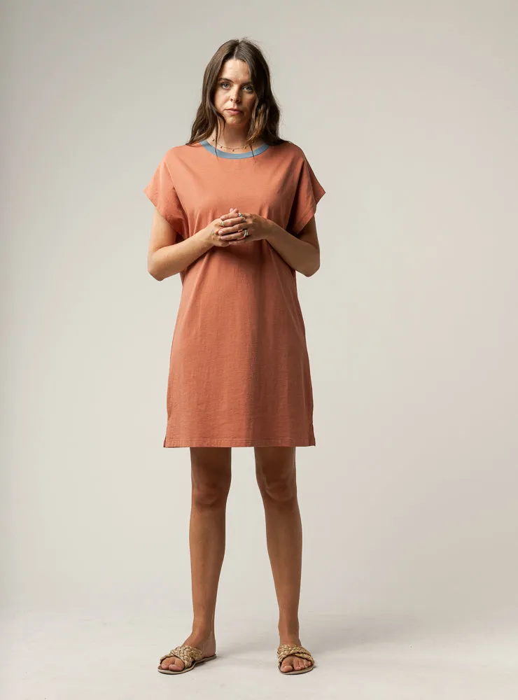 MELA SUNEA T-Shirt-Kleid thymian Bio-Baumwolle