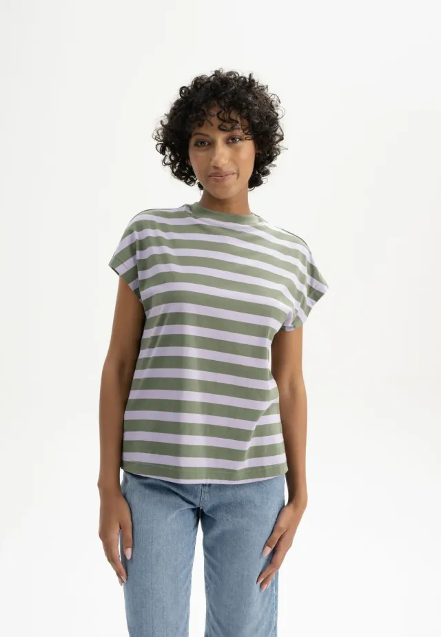 MELA MADHU Stripes T-Shirt marmeladen streifen aus Bio-Baumwolle